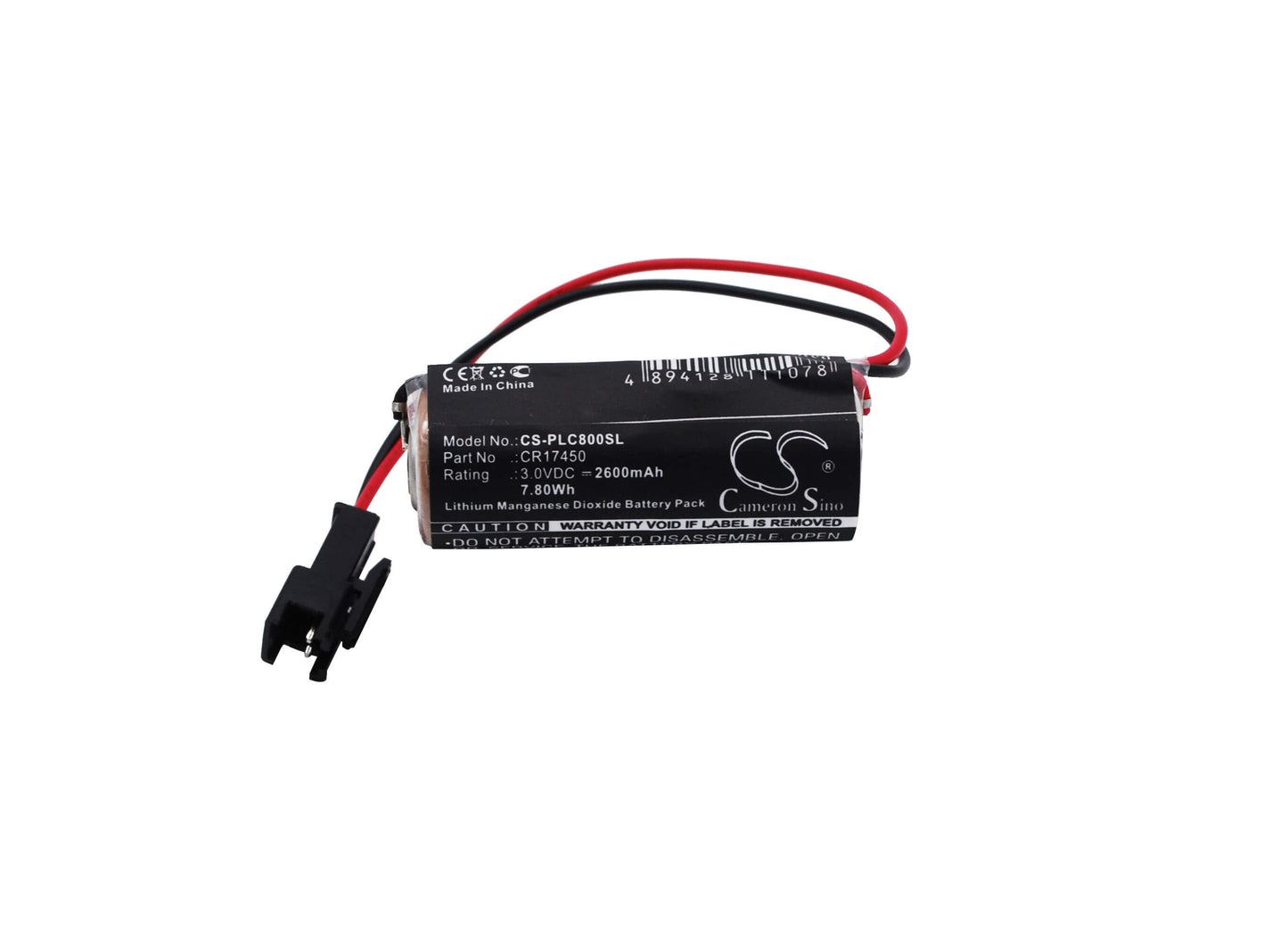3.0V, 2600mAh, Li-MnO2 Battery fits Sanyo, Cr8.l, Cr8.lhc, 7.8Wh