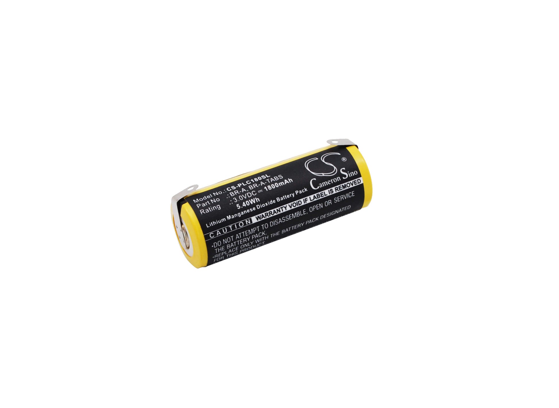 3.0V, 1800mAh, Li-MnO2 Battery fits Panasonic, Automated Meter Reading, Br-a, 5.4Wh