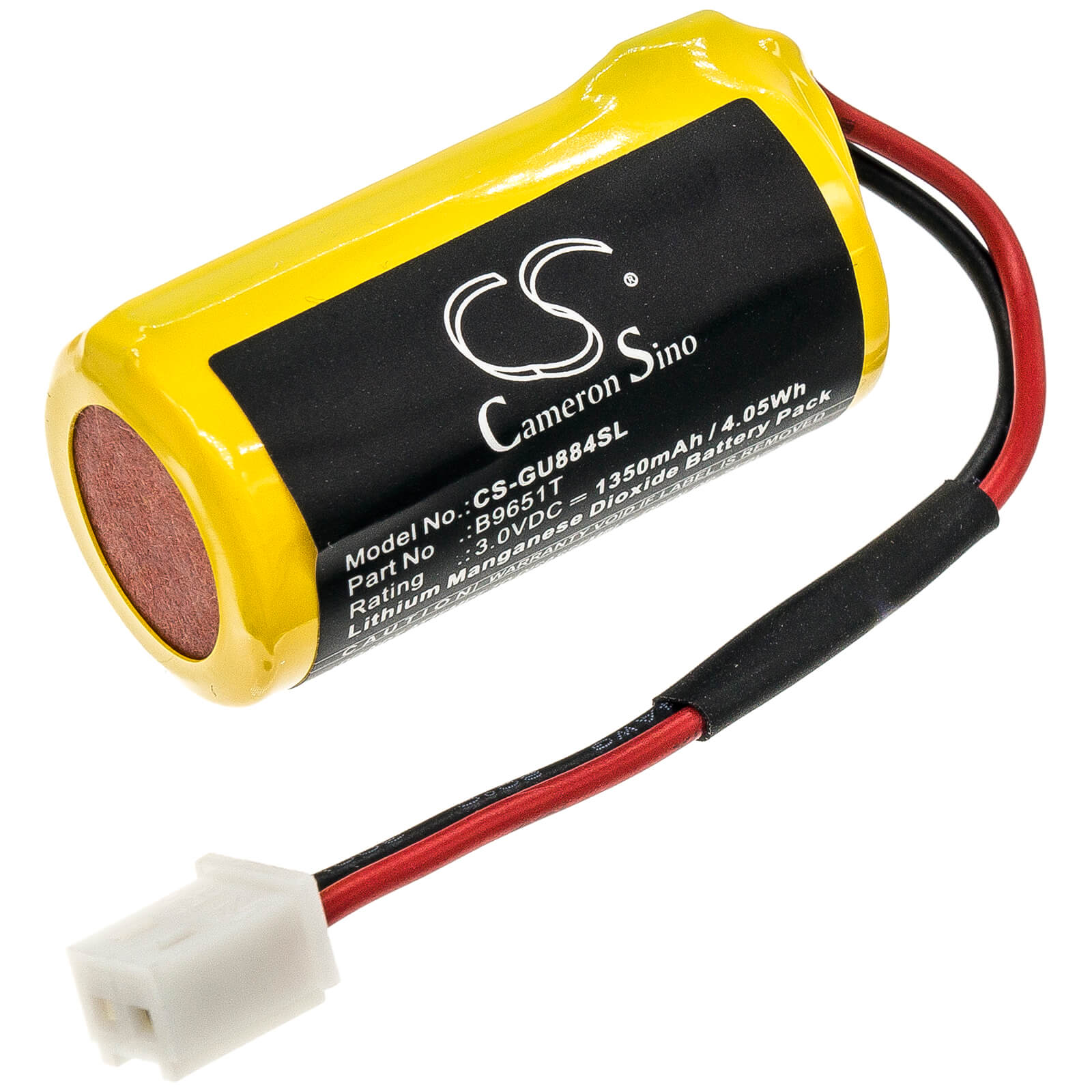 3.0V, 1350mAh, Li-MnO2 Battery fits Gould, 884, 984x-008, 4.05Wh