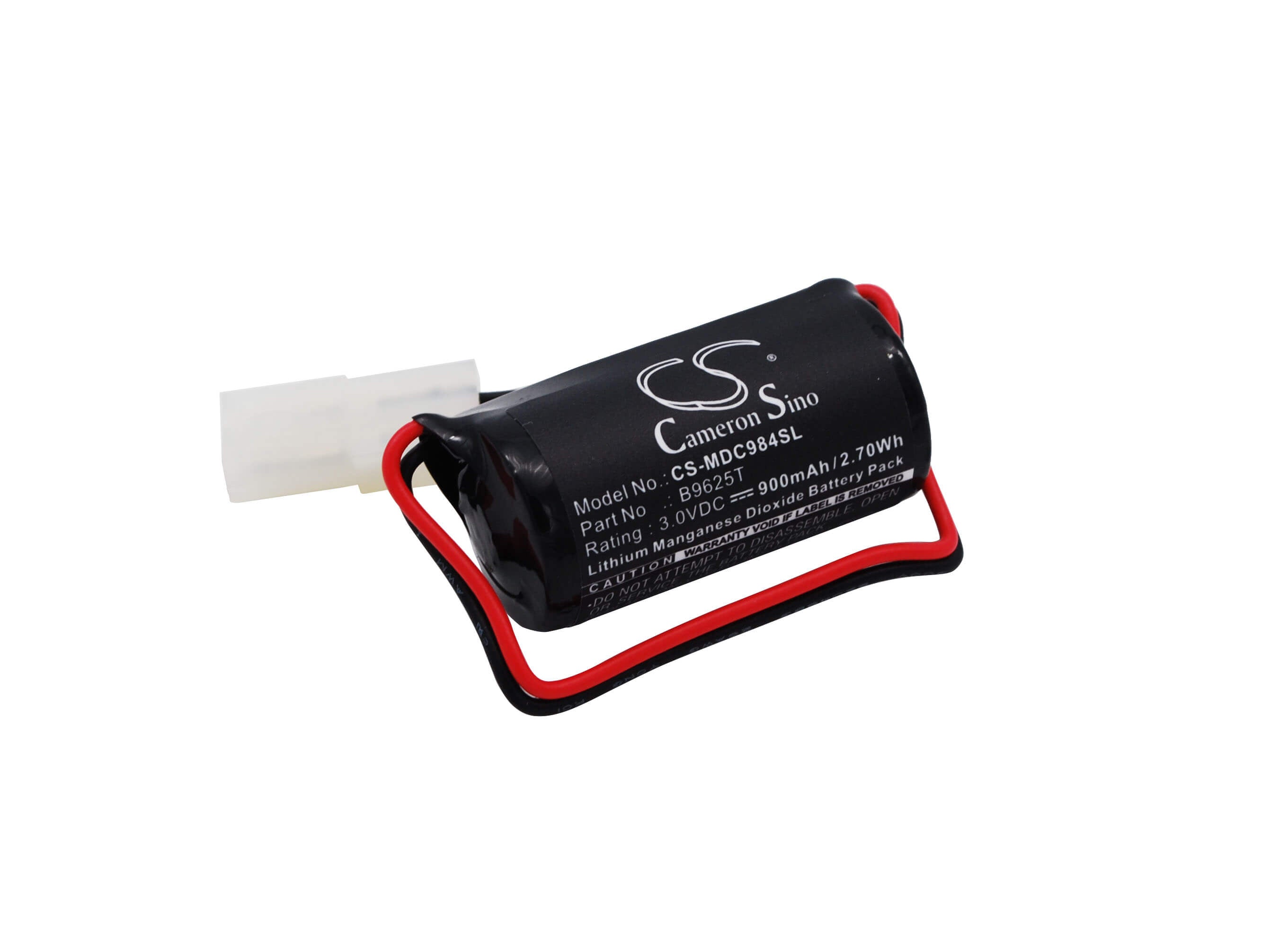3.0V, 900mAh, Li-MnO2 Battery fits Modicon, 984x, 984x-008, 2.7Wh