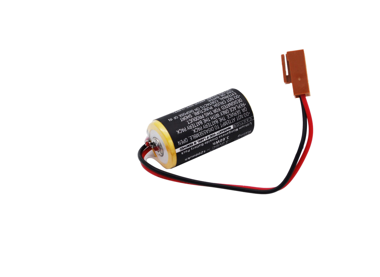 3.0V, 1200mAh, Li-MnO2 Battery fits Panasonic, Br2/3a, Br2/3ae2p, 3.6Wh