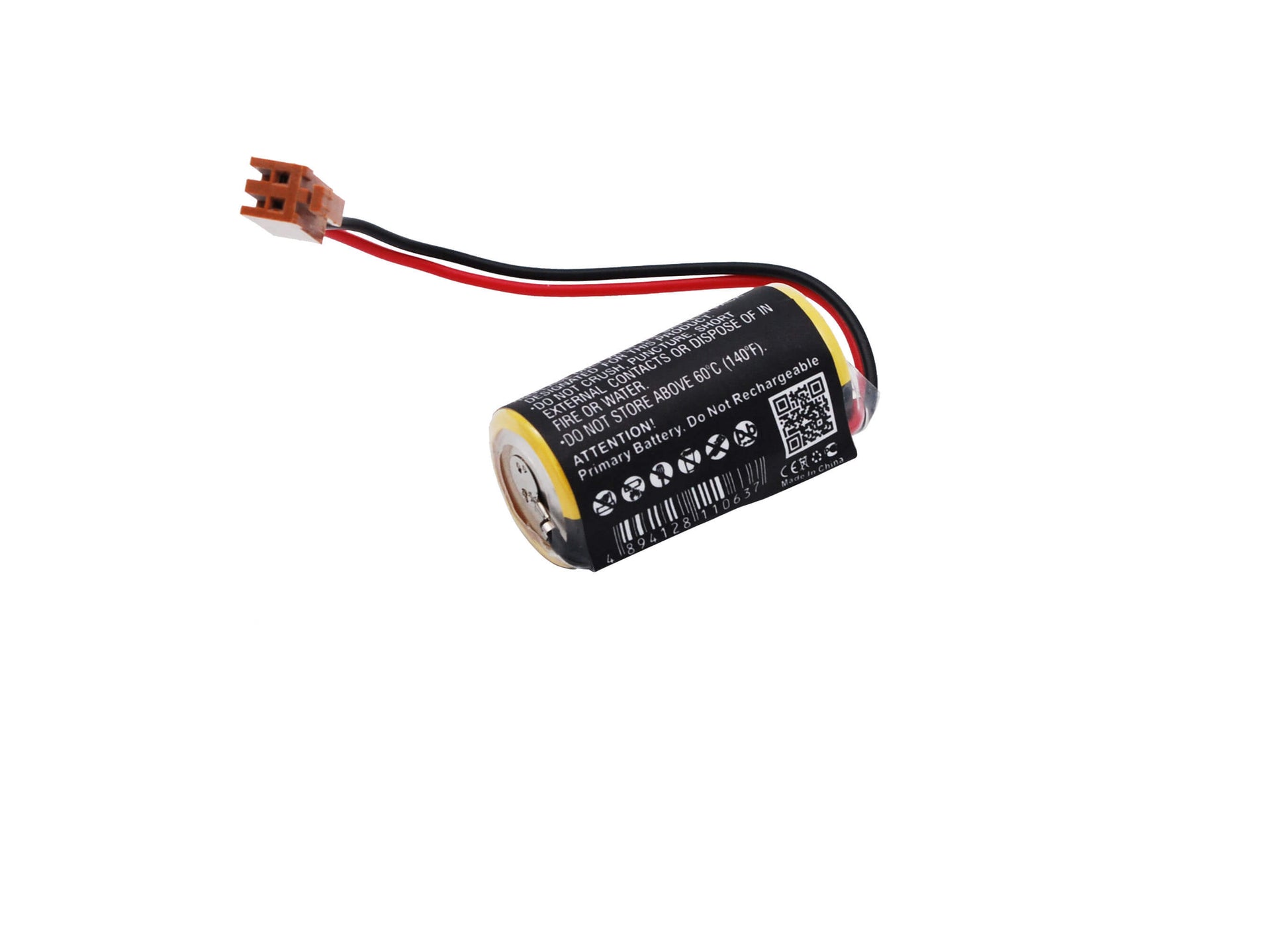 3.0V, 1200mAh, Li-MnO2 Battery fits Panasonic, Br2/3a, Br2/3ae2p, 3.6Wh