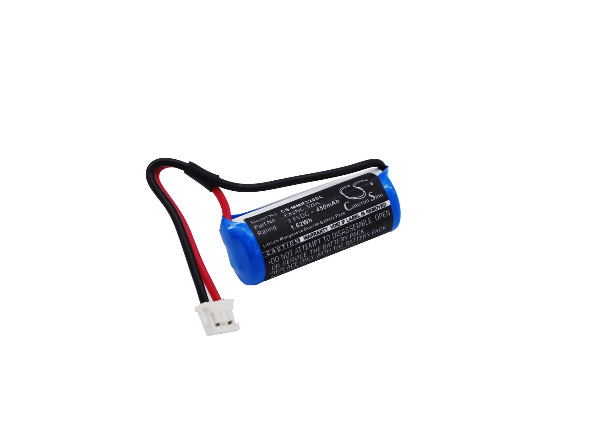 3.6V, 450mAh, Li-MnO2 Battery fits Philips, 9.89803E+11, Mr200, 1.62Wh