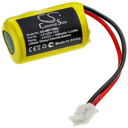 3.6V, 1200mAh, Li-SOCl2 Battery fits Siemens, Vdo Digital Tachograph Dtco 13, 4.32Wh