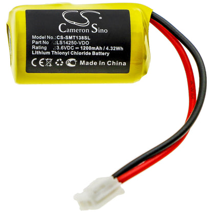 3.6V, 1200mAh, Li-SOCl2 Battery fits Siemens, Vdo Digital Tachograph Dtco 13, 4.32Wh
