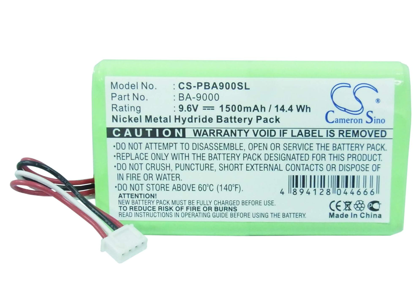 9.6V, 1500mAh, Ni-MH Battery fits Brother, Pt9600, Pt-9600, 14.4Wh