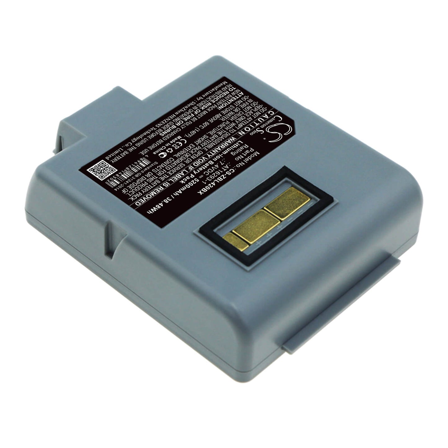 7.4V, 5200mAh, Li-ion Battery fits Zebra, Ql420, Ql420 Plus, 38.48Wh