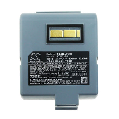 7.4V, 6800mAh, Li-ion Battery fits Zebra, Ql420, Ql420 Plus, 50.32Wh