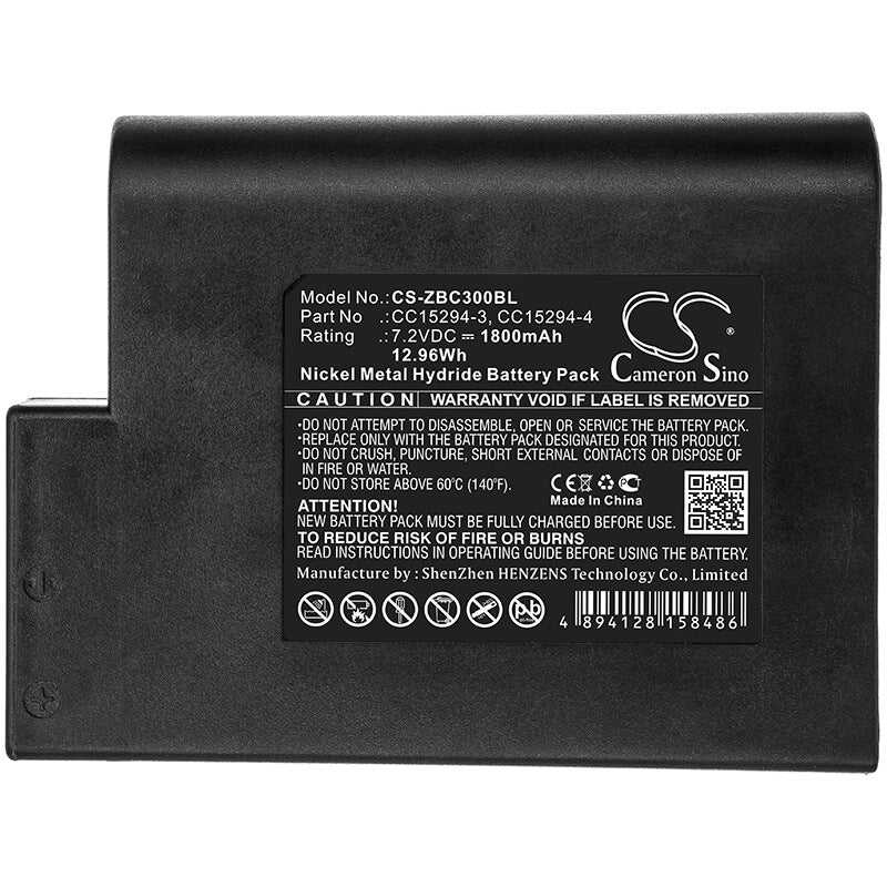 7.2V, 1800mAh, Ni-MH Battery fits Zebra, Cameo 3, 12.96Wh