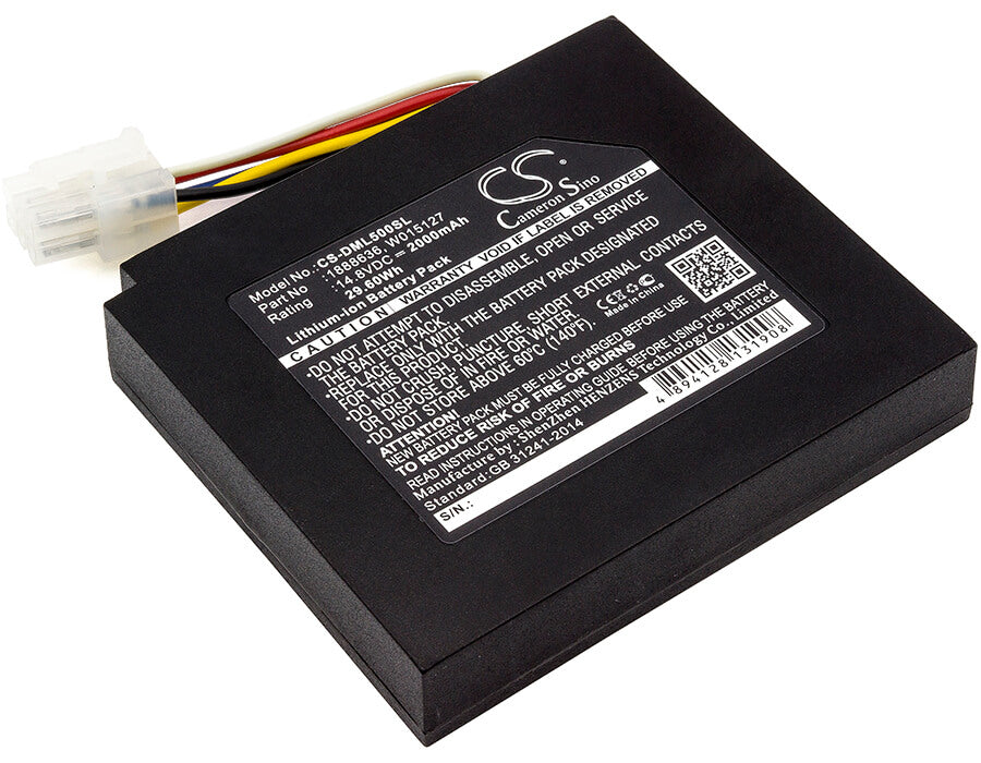 14.8V, 2000mAh, Li-ion Battery fits Dymo, Labelmanager 500ts, Labelmanager Pnp Wireless, 29.6Wh