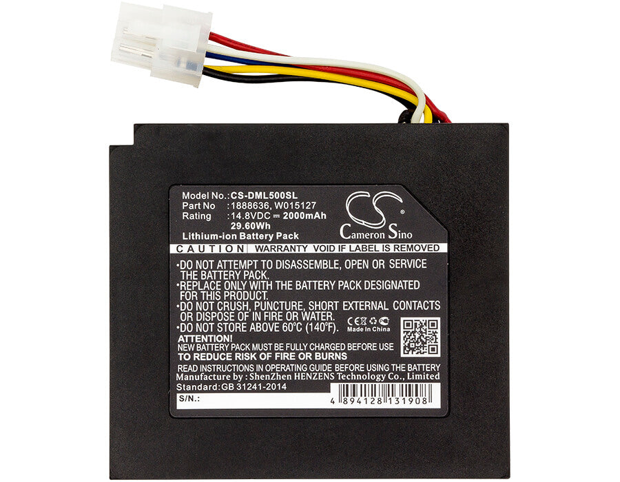 14.8V, 2000mAh, Li-ion Battery fits Dymo, Labelmanager 500ts, Labelmanager Pnp Wireless, 29.6Wh