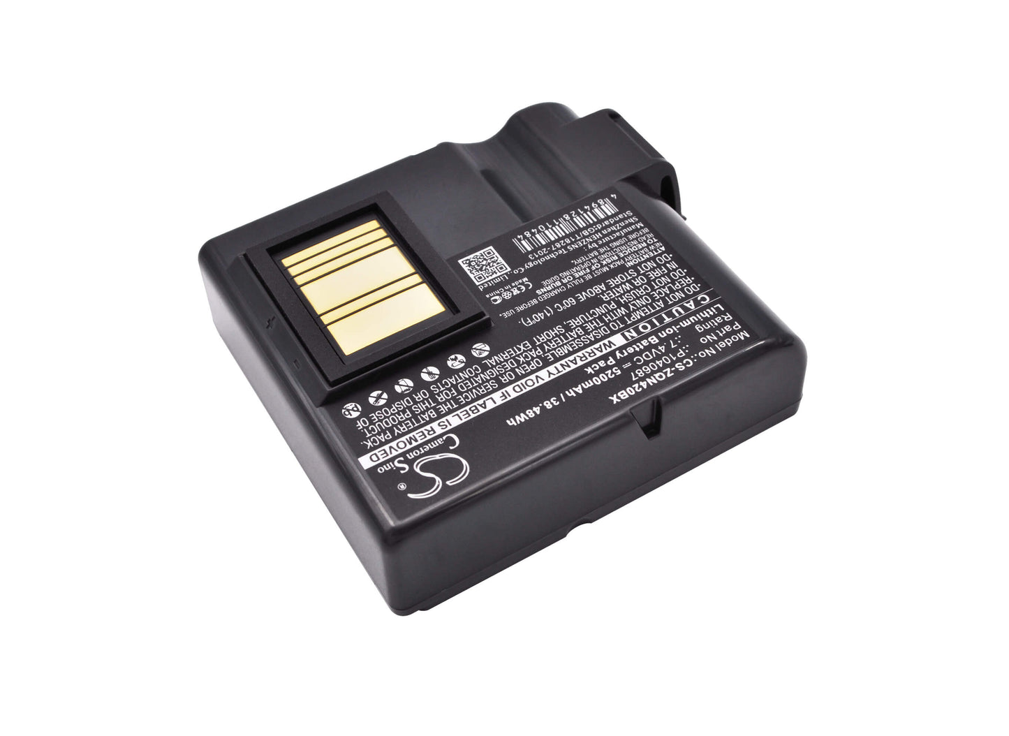 7.4V, 5200mAh, Li-ion Battery fits Zebra, Qln420, Zq630, 38.48Wh