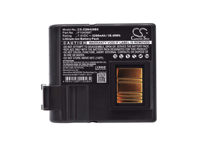7.4V, 5200mAh, Li-ion Battery fits Zebra, Qln420, Zq630, 38.48Wh
