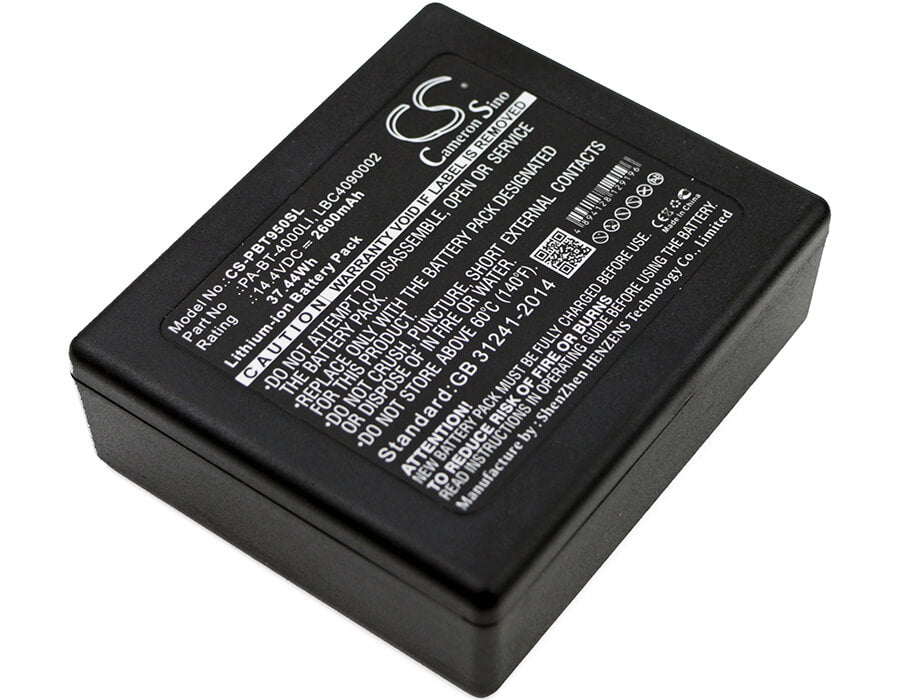 14.4V, 2600mAh, Li-ion Battery fits Brother, P Touch P 950 Nw Ruggedjet Rj, Pa-bb-001, 37.44Wh