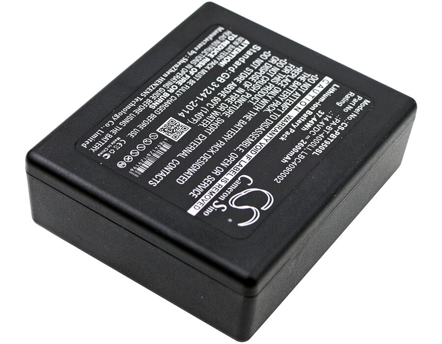 14.4V, 2600mAh, Li-ion Battery fits Brother, P Touch P 950 Nw Ruggedjet Rj, Pa-bb-001, 37.44Wh