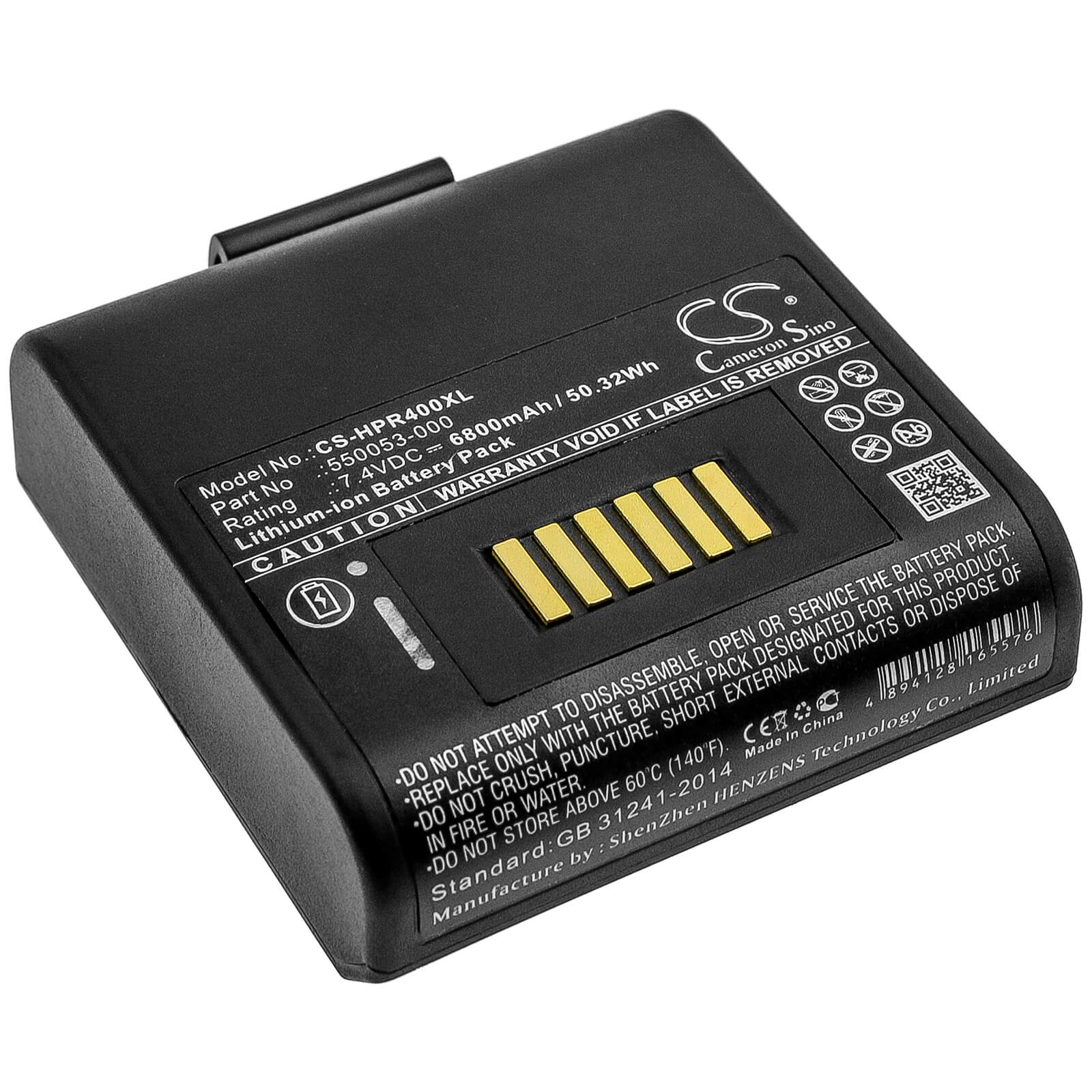 7.4V, 6800mAh, Li-ion Battery fits Intermec, Rp4, 50.32Wh