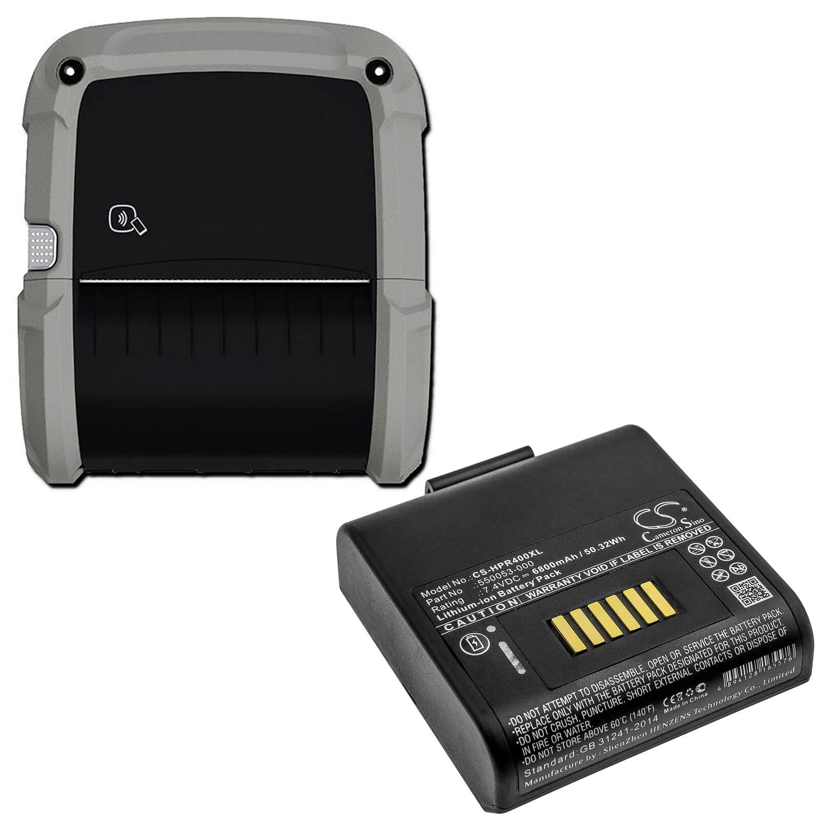 7.4V, 6800mAh, Li-ion Battery fits Oneil, Rp4, 50.32Wh