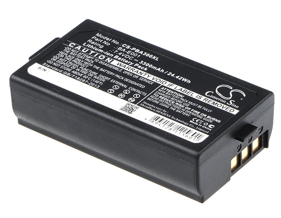 7.4V, 3300mAh, Li-ion Battery fits Brother, Pt-e300, Pt-e500, 24.42Wh