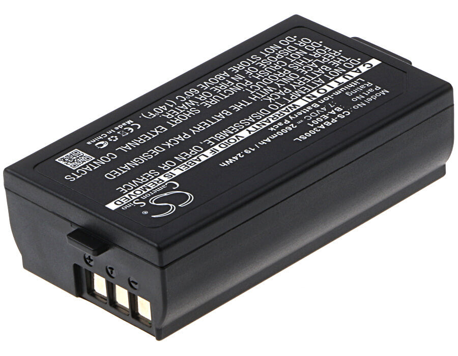 7.4V, 2600mAh, Li-ion Battery fits Brother, Pt-e300, Pt-e500, 19.24Wh