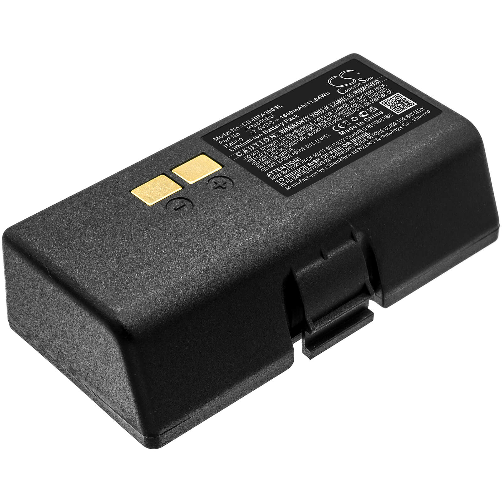 7.4V, 1600mAh, Li-ion Battery fits Hprt, A300, A318, 11.84Wh