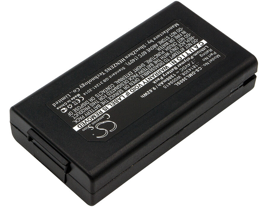 7.4V, 1300mAh, Li-Polymer Battery fits Dymo, 1982171, Labelmanager 500ts, 9.62Wh