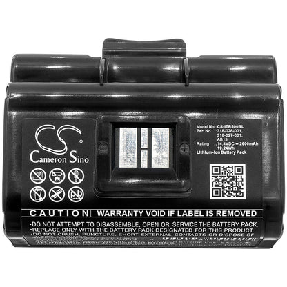 14.4V, 2600mAh, Li-ion Battery fits Intermec, Pb50, Pb51, 37.44Wh