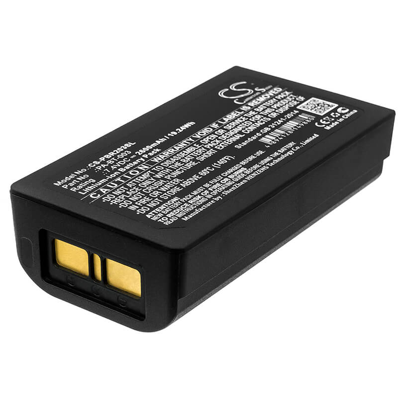 7.4V, 2600mAh, Li-ion Battery fits Brother, Rj-2030, Rj-2050, 19.24Wh