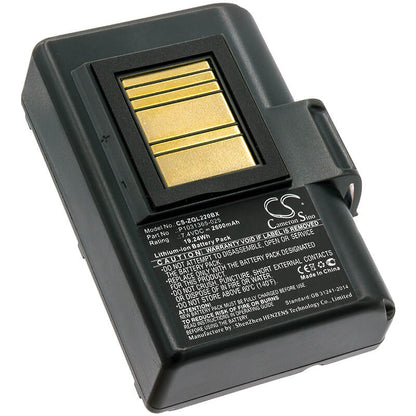 7.4V, 2600mAh, Li-ion Battery fits Zebra, Qln220, Qln220hc, 19.24Wh