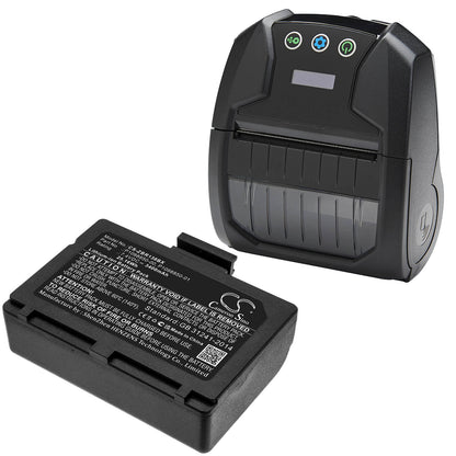7.4V, 3400mAh, Li-ion Battery fits Zebra, Zr138, 25.16Wh