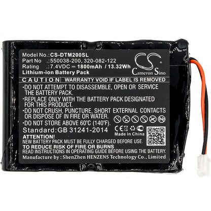 7.4V, 1800mAh, Li-ion Battery fits Oneil, Mf2te, 13.32Wh
