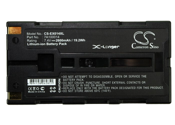 7.4V, 2600mAh, Li-ion Battery fits Extech, Andes 3, Apex 2, 19.24Wh