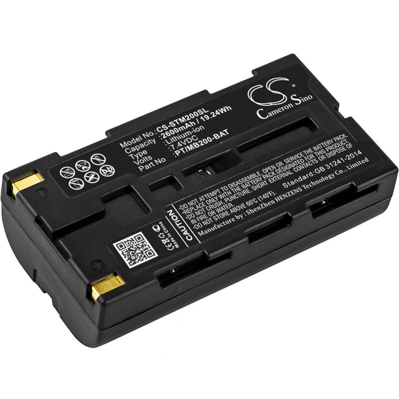 7.4V, 2600mAh, Li-ion Battery fits Sato, Mb200, Mb200i, 19.24Wh