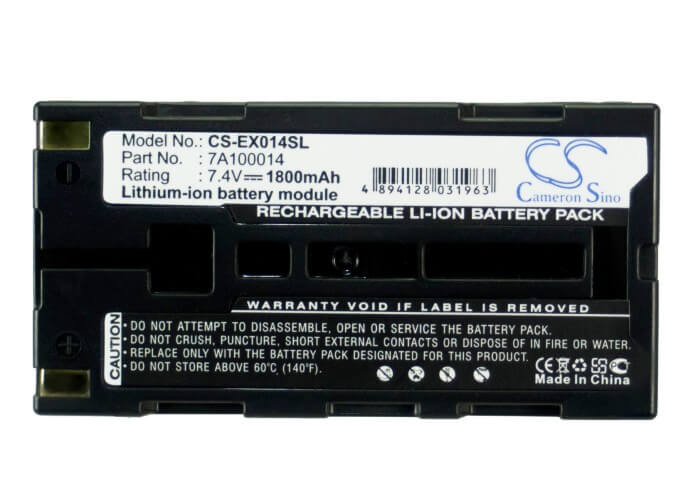 7.4V, 1800mAh, Li-ion Battery fits Extech, Andes 3, Apex 2, 13.32Wh