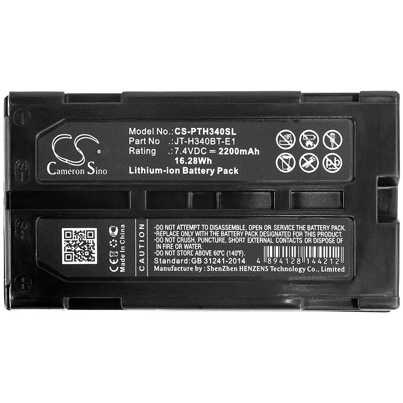 7.4V, 2200mAh, Li-ion Battery fits Panasonic, Jt-h340bt-10, Jt-h340pr, 16.28Wh