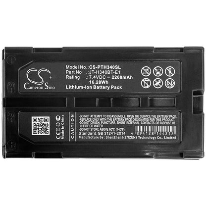 7.4V, 2200mAh, Li-ion Battery fits Panasonic, Jt-h340bt-10, Jt-h340pr, 16.28Wh