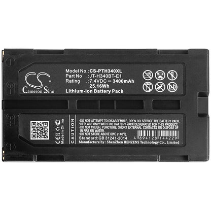 7.4V, 3400mAh, Li-ion Battery fits Panasonic, Jt-h340bt-10, Jt-h340pr, 25.16Wh