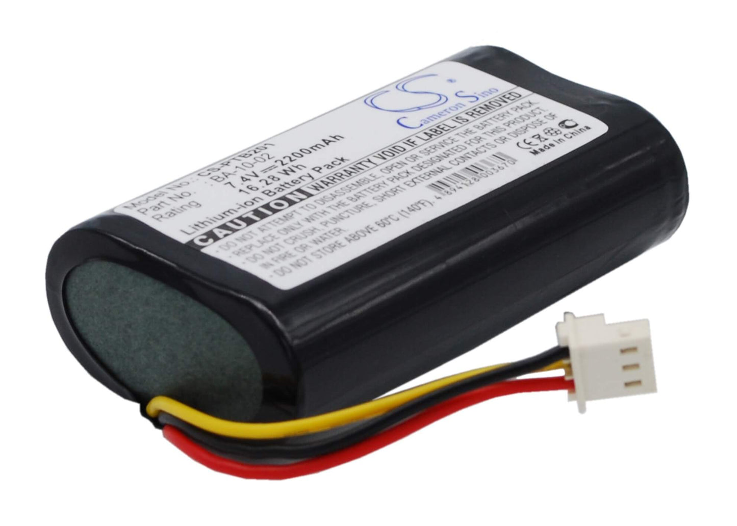 7.4V, 2200mAh, Li-ion Battery fits Citizen, Cmp-10 Mobile Thermal Printer, 16.28Wh
