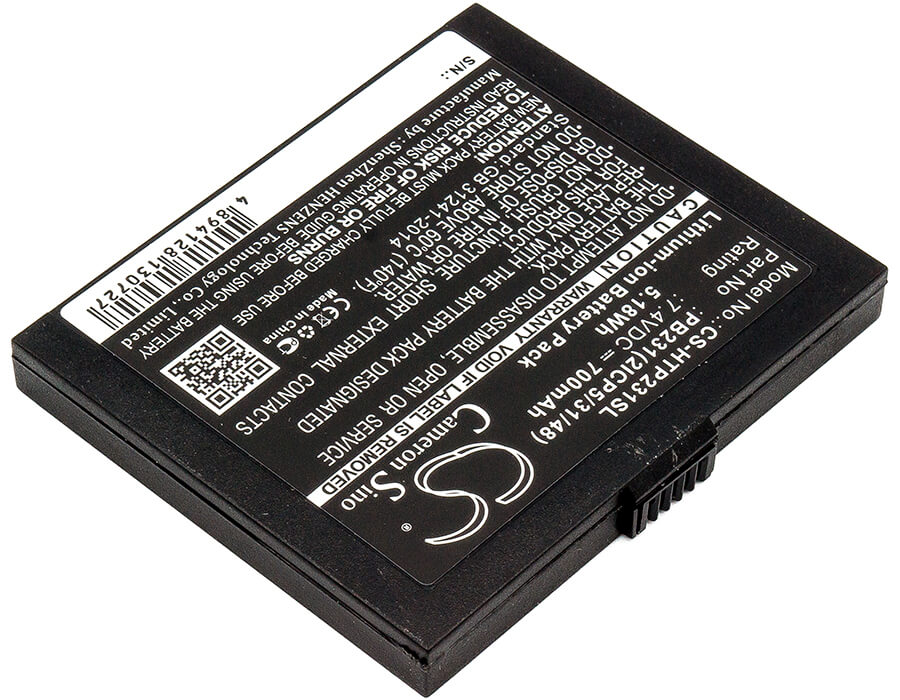 7.4V, 700mAh, Li-ion Battery fits Hiti, Pringo P231, Pringo P231 Photo Printer, 5.18Wh