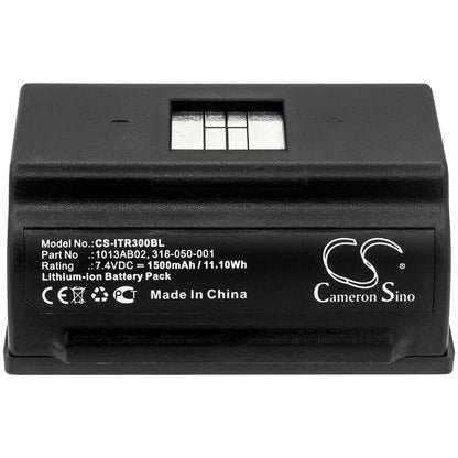 CS-ITR300BL, Portable Printer 7.4V, 1500mAh, Li-ion Battery fits Intermec, Pr2, Pr3, 11.1Wh
