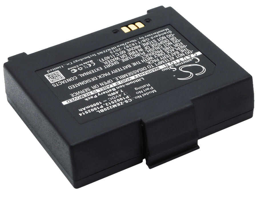 7.4V, 1000mAh, Li-ion Battery fits Zebra, Em 220, Em 220 Mobile Printer, 7.4Wh
