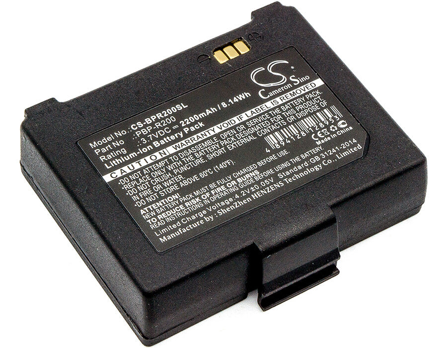 3.7V, 2200mAh, Li-ion Battery fits Bixolon, Spp-r200, Spp-r200/ii, 8.14Wh