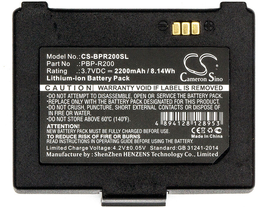 3.7V, 2200mAh, Li-ion Battery fits Bixolon, Spp-r200, Spp-r200/ii, 8.14Wh