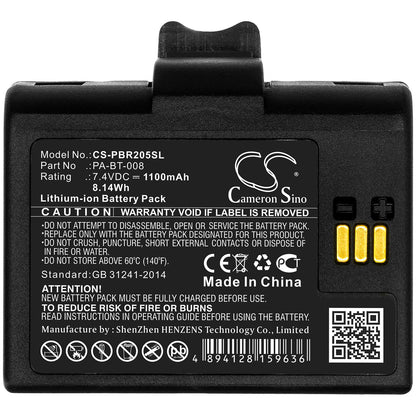 7.4V, 1100mAh, Li-ion Battery fits Brother, Rj-2035b, Rj-2055wb, 8.14Wh