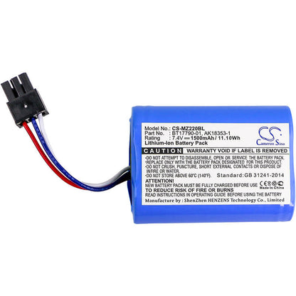 7.4V, 1500mAh, Li-ion Battery fits Zebra, Imz320, Mz220, 11.1Wh