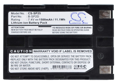 7.4V, 1500mAh, Li-ion Battery fits Canon, Canoscan 8400f Scanner, 11.1Wh