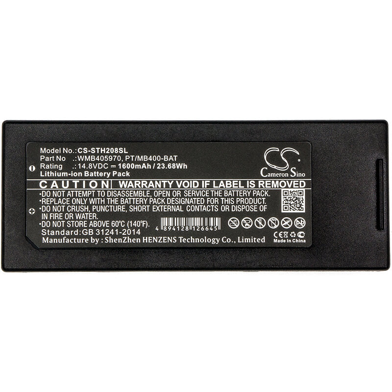 14.8V, 1600mAh, Li-ion Battery fits Lapin, Pt408e, Pt412e, 23.68Wh