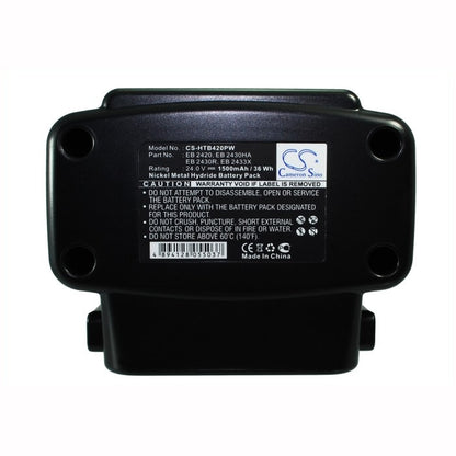 24.0V, 1500mAh, Ni-MH Battery fits Hitachi, C 7d, Cr 24dv, 36Wh