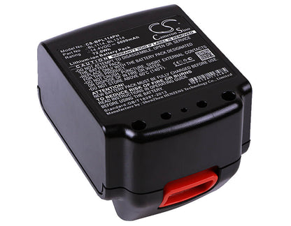 14.4V, 5000mAh, Li-ion Battery fits Black & Decker, Asl146bt12a, Asl146k, 72Wh
