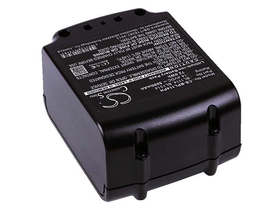 14.4V, 5000mAh, Li-ion Battery fits Black & Decker, Asl146bt12a, Asl146k, 72Wh