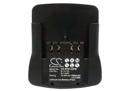 14.4V, 1500mAh, Li-ion Battery fits Ryobi, Bdm-143, Bfl-140, 21.6Wh